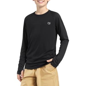 imageG Gradual Boys Rash Guard UPF 50 Sun Protection Shirt Quick Dry Long Sleeve Swim Shirts Lightweight SPF Youth Fishing ShirtBlack