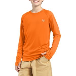 imageG Gradual Boys Rash Guard UPF 50 Sun Protection Shirt Quick Dry Long Sleeve Swim Shirts Lightweight SPF Youth Fishing ShirtOrange