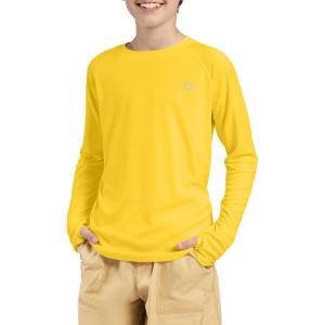 imageG Gradual Boys Rash Guard UPF 50 Sun Protection Shirt Quick Dry Long Sleeve Swim Shirts Lightweight SPF Youth Fishing ShirtYellow