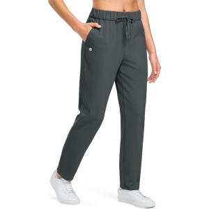 imageG Gradual Fleece Lined Pants Women 275quot29quot Golf Pants 3 Pockets Water Resistant Warm Sweatpants for Cold WeatherDark Grey