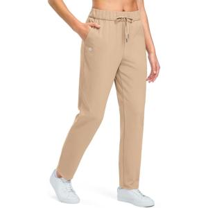 imageG Gradual Fleece Lined Pants Women 275quot29quot Golf Pants 3 Pockets Water Resistant Warm Sweatpants for Cold WeatherLight Khaki