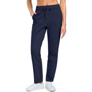 imageG Gradual Fleece Lined Pants Women 275quot29quot Golf Pants 3 Pockets Water Resistant Warm Sweatpants for Cold WeatherNavy
