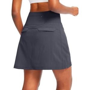 imageG Gradual Golf Skorts Skirts for Women with 5 Pockets Womens High Waisted Lightweight Athletic Skirt for Tennis RunningDark Grey