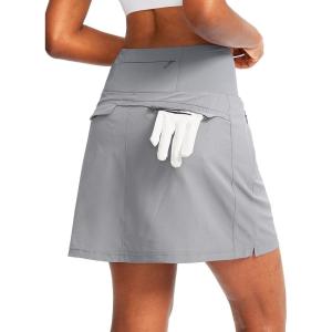 imageG Gradual Golf Skorts Skirts for Women with 5 Pockets Womens High Waisted Lightweight Athletic Skirt for Tennis RunningLight Grey