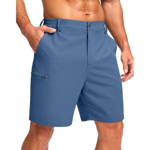 imageG Gradual Mens Casual Shorts 7quot 9quot Lightweight 4 Pockets Stretch QuickDry Summer Shorts for Golf Work Hiking TripsBlue
