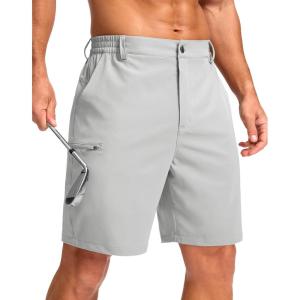 imageG Gradual Mens Casual Shorts 7quot 9quot Lightweight 4 Pockets Stretch QuickDry Summer Shorts for Golf Work Hiking TripsBright Gray
