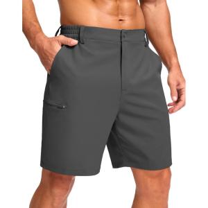imageG Gradual Mens Casual Shorts 7quot 9quot Lightweight 4 Pockets Stretch QuickDry Summer Shorts for Golf Work Hiking TripsCharcoal