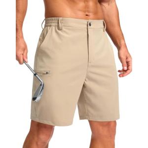imageG Gradual Mens Casual Shorts 7quot 9quot Lightweight 4 Pockets Stretch QuickDry Summer Shorts for Golf Work Hiking TripsLight Khaki