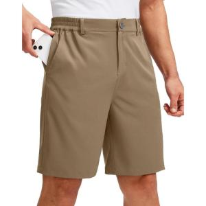 imageG Gradual Mens Golf Shorts with 5 Pockets 9quot Light Weight Stretch Quick Dry Casual Dress Work Shorts for MenDark Khaki