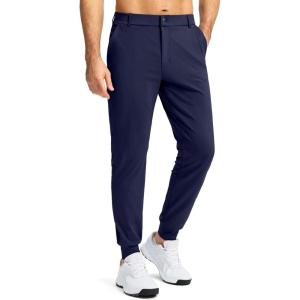 imageG Gradual Mens Stretch Golf Joggers with 3 Pockets Slim Fit Sweatpants Work Dress Casual Pants for Men with Belt LoopsC Navy