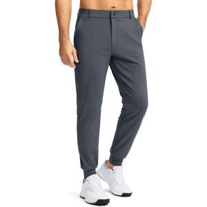 imageG Gradual Mens Stretch Golf Joggers with 3 Pockets Slim Fit Sweatpants Work Dress Casual Pants for Men with Belt LoopsC Oil Grey