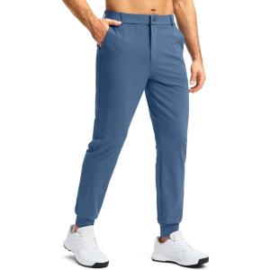 imageG Gradual Mens Stretch Golf Joggers with 3 Pockets Slim Fit Sweatpants Work Dress Casual Pants for Men with Belt LoopsSlate Blue