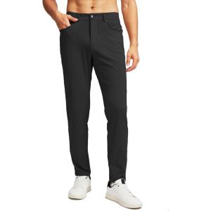 imageG Gradual Mens Stretch Golf Pants with 6 Pockets Slim Fit Dress Pants for Men Travel Casual WorkBlack