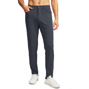 imageG Gradual Mens Stretch Golf Pants with 6 Pockets Slim Fit Dress Pants for Men Travel Casual WorkDark Grey