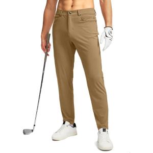 imageG Gradual Mens Stretch Golf Pants with 6 Pockets Slim Fit Dress Pants for Men Travel Casual WorkDark Khaki