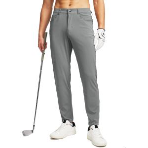 imageG Gradual Mens Stretch Golf Pants with 6 Pockets Slim Fit Dress Pants for Men Travel Casual WorkLight Grey