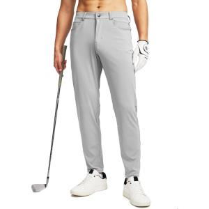 imageG Gradual Mens Stretch Golf Pants with 6 Pockets Slim Fit Dress Pants for Men Travel Casual WorkSilver Grey