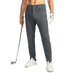 imageG Gradual Mens Stretch Golf Pants with 6 Pockets Slim Fit Dress Pants for Men Travel Casual WorkSteel Grey