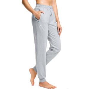 imageG Gradual Womens 30quot32quot34quot Inseam Tall Sweatpants Cotton Joggers with Zipper Pockets Yoga Lounge Athletic Pants for WomenLight Grey