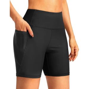 imageG Gradual Womens 6quot High Waisted Swim Board Shorts Tummy Control Quick Dry Bathing Bottoms for Women with Panty Pockets