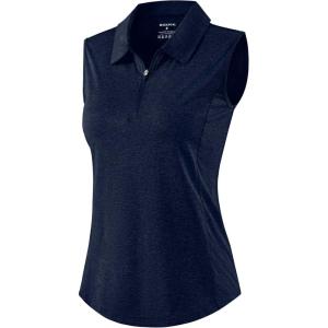 imageG Gradual Womens Golf Shirts Lightweight 14 Zip Collared Tank Top Sleeveless Polo Shirts for Tennis Pickleball CasualHeather Navy