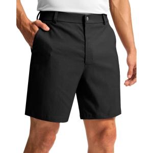 imageMens Golf Dress Shorts 7quot 9quot Stretch Casual Work Flat Front Shorts for Men with 3 Pockets Quick DryBlack