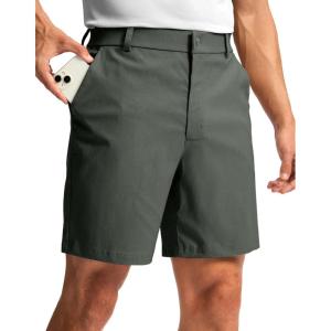 imageMens Golf Dress Shorts 7quot 9quot Stretch Casual Work Flat Front Shorts for Men with 3 Pockets Quick DrySage Green
