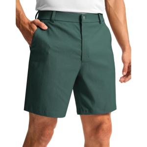 imageMens Golf Dress Shorts 7quot 9quot Stretch Casual Work Flat Front Shorts for Men with 3 Pockets Quick DrySpruce Green