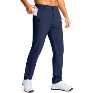 imageMens Golf Pants  30quot32quot34quot Slim Fit Stretch Lightweight Dress Pants for Men with Zipper Pockets Casual WorkNavy