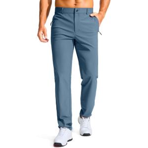 imageMens Golf Pants  30quot32quot34quot Slim Fit Stretch Lightweight Dress Pants for Men with Zipper Pockets Casual WorkSlate Blue