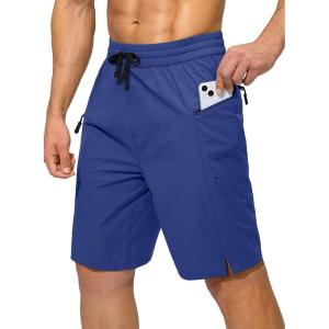 imageMens Swim Trunks Quick Dry Board Shorts with Zipper Pockets Beach Shorts Bathing Suits for Men  No Mesh LinerBlue