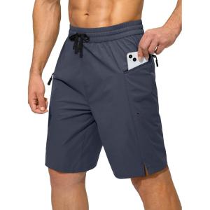 imageMens Swim Trunks Quick Dry Board Shorts with Zipper Pockets Beach Shorts Bathing Suits for Men  No Mesh LinerDusty Blue