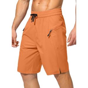 imageMens Swim Trunks Quick Dry Board Shorts with Zipper Pockets Beach Shorts Bathing Suits for Men  No Mesh LinerDusty Orange