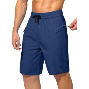 imageMens Swim Trunks Quick Dry Board Shorts with Zipper Pockets Beach Shorts Bathing Suits for Men  No Mesh LinerMidnight