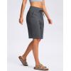 imageG GRADUAL Bermuda Shorts for Women with Pockets 10quot Knee Length Womens High Waisted Long Shorts for Walking Athletic WorkoutDark Grey