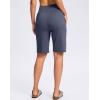 imageG GRADUAL Bermuda Shorts for Women with Pockets 10quot Knee Length Womens High Waisted Long Shorts for Walking Athletic WorkoutDusty Blue