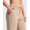 imageG GRADUAL Bermuda Shorts for Women with Pockets 10quot Knee Length Womens High Waisted Long Shorts for Walking Athletic WorkoutKhaki