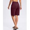 imageG GRADUAL Bermuda Shorts for Women with Pockets 10quot Knee Length Womens High Waisted Long Shorts for Walking Athletic WorkoutWine