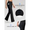 imageG Gradual Fleece Lined Leggings for Women No Front Seam High Waist Thermal Flare Pants with Pockets for Winter Hiking YogaBlack