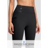 imageG Gradual Fleece Lined Leggings for Women No Front Seam High Waist Thermal Flare Pants with Pockets for Winter Hiking YogaBlack