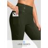 imageG Gradual Fleece Lined Leggings for Women No Front Seam High Waist Thermal Flare Pants with Pockets for Winter Hiking YogaDark Green