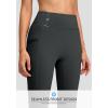 imageG Gradual Fleece Lined Leggings for Women No Front Seam High Waist Thermal Flare Pants with Pockets for Winter Hiking YogaDark Grey