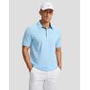 imageG Gradual Golf Shirts Short Sleeve Quick Dry Performance Moisture Wicking Collared Heather Polo Casual Athletic BusinessAlight Blue