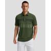 imageG Gradual Golf Shirts Short Sleeve Quick Dry Performance Moisture Wicking Collared Heather Polo Casual Athletic BusinessBdark Green Stripe