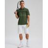 imageG Gradual Golf Shirts Short Sleeve Quick Dry Performance Moisture Wicking Collared Heather Polo Casual Athletic BusinessBdark Green Stripe