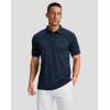 imageG Gradual Golf Shirts Short Sleeve Quick Dry Performance Moisture Wicking Collared Heather Polo Casual Athletic BusinessBnavy Coloured Lines