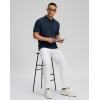 imageG Gradual Golf Shirts Short Sleeve Quick Dry Performance Moisture Wicking Collared Heather Polo Casual Athletic BusinessBnavy Coloured Lines