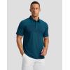 imageG Gradual Golf Shirts Short Sleeve Quick Dry Performance Moisture Wicking Collared Heather Polo Casual Athletic BusinessBreflecting Pond Flag