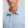 imageG Gradual Golf Shirts Short Sleeve Quick Dry Performance Moisture Wicking Collared Heather Polo Casual Athletic BusinessLt Grey Blue