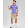 imageG Gradual Golf Shirts Short Sleeve Quick Dry Performance Moisture Wicking Collared Heather Polo Casual Athletic BusinessPurple